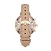 Fossil Q Women's Jacqueline Stainless Steel and Leather Hybrid Smartwatch, Color: Rose Gold-Tone, Beige (Model: FTW5013)