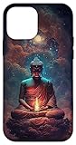 Design bouddhiste lotus pose aquarelle méditante bouddha Coque pour iPhone 12 mini