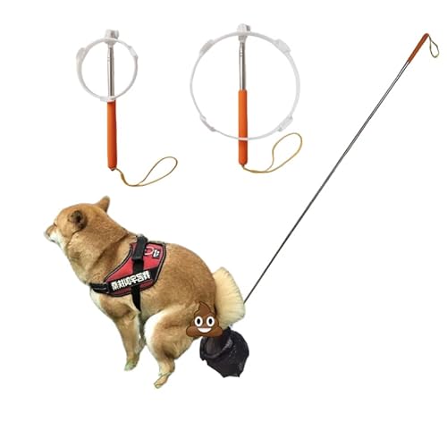Storcfe 2023 New Dog Pooper Catcher With Bags. Small, Medium Dogs. Durable Dog Poop Picker, Totally Clean, Stainless Steel Adjustable Handle, Includes 120 Waste Bags, S Size #TOP6