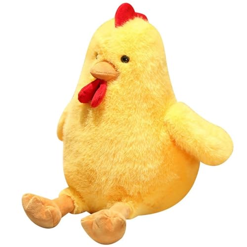 KUKUShining Pollo Di Peluche, Simpatico Animale Di Peluche Cuscino Da Abbracciare Realistico Soffice Regalo For Bambini Che Giocano(Yellow,55cm/21.65in)