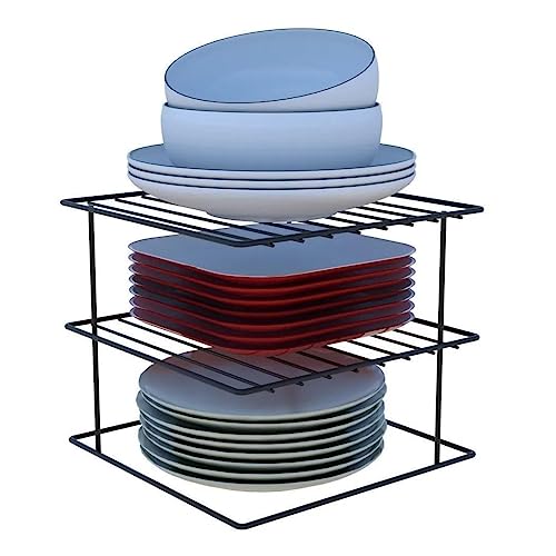 Suporte de Pratos, Quadrado, Preto, DiCarlo