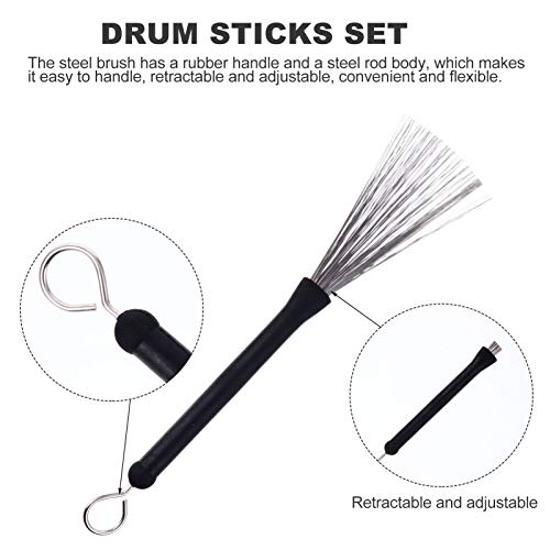 Set de baquetas con cepillo para percusión miniatura 5