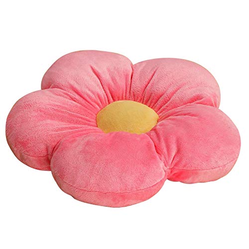 Blumenkissen, 40x40 Cm – Weiches Sitzkissen In Blumenform, Für Sofa, Boden & Auto, Beige/grün