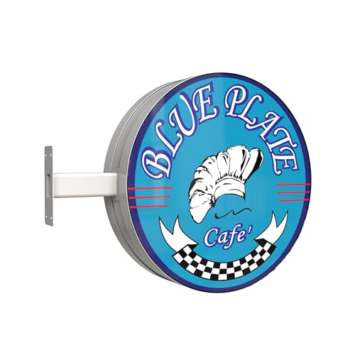 Image of P2.5 Outdoor LED Sign, Round 22 inch Diameter Digital Signage, IP65 Waterproof Outdoor Digital Signs 4000 cd /m High Brightness, Double-Sided Display, Electronic Message Board for Store Advertising