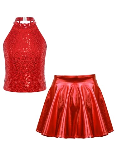 Peto halter simples en paillettes pour spectacle de danse ado