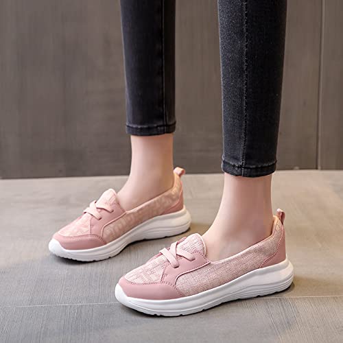 Generic Women Orthopedic Walking Shoes,Women’s Breathable Comfy Slip On Arch Support Nonslip Fashion Shoes 2024 Wide Width Woven Orthopedic Soft Loafers Sneakers Boat Shoes2