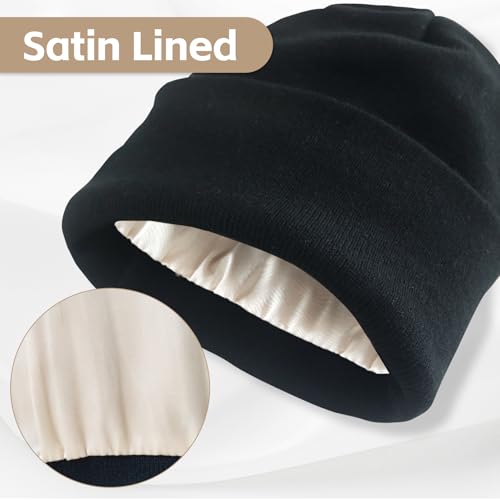 Image of Winter Beanie Acrylic Knit Cuffed Plain Hats Skull Cap Warm Beanies for Men Women