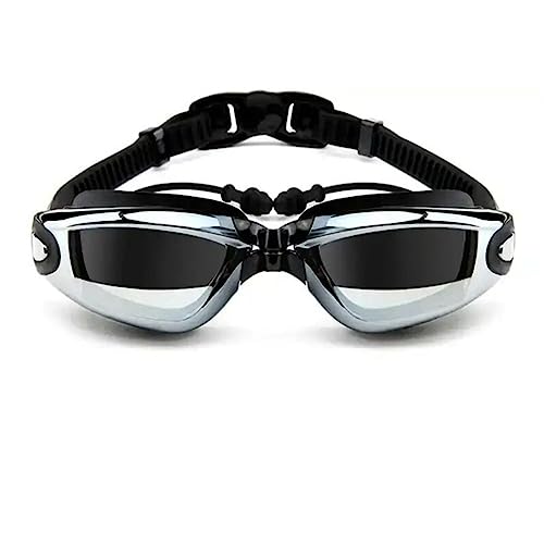 QIUNI Gafas de natación para adultos con miopía, con tapones para los oídos, gafas profesionales para piscina, anti-vaho, para hombres y mujeres, ópticas, impermeables, venta al por mayor