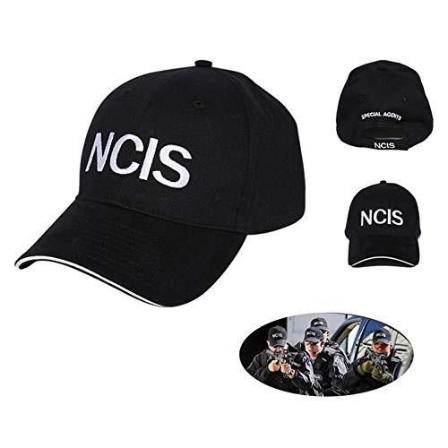 Kuletieas Casquette Homme NCIS Casquette Broderie Chapeau Agents Spéciaux Logo Chapeau Casquette De Service D'Enquête Criminelle Navale Casquette De Baseball Réglable Chapeau NCIS Cover