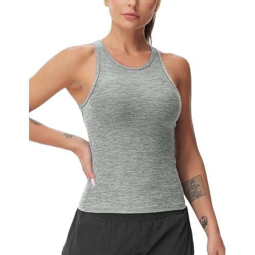 THE GYM PEOPLE Women's Racerback Workout Tank Tops Slim Fit Soft Sleeveless Yoga Shirts