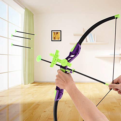 Sport Series Archery Shooting Set, Bow & Arrow Toy, Basic Archery Set Outdoor Hunting Game, Bow And Arrow For Kids Boys Girls, Include Shoulder-Strapped Quiver And 12 Suction Cup Arrows #TOP6