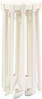 Vista 3 de Cambom Escurridor de pasta plegable - Estante de secado de fideos espaguetis con asas de 10 barras, color blanco