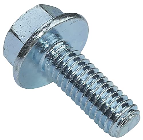 AERZETIX - Lot de 10 - Boulon à Embase Vis à Tête Hexagonale avec Collerette - M6x16mm - DIN 6921 - en Acier Zingué - Couleur Argent – vue 2