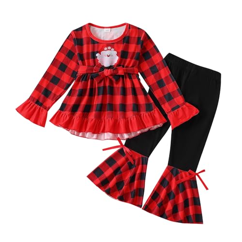 Image of Axumity Kid Girl Clothes Ruffle Sleeve Top Floral Allover Pants 3-9 Years Fall Outfit Set