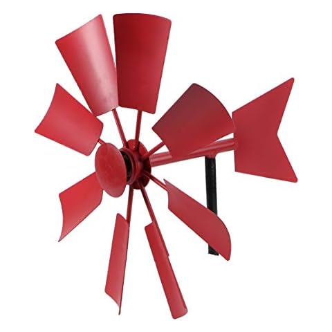 DOITOOL Garten Windspiel mit Metallpfahl Rasen Windräder Windspiel Cover