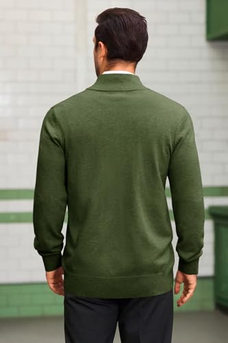 Runcati Mens Stand Collar Cardigan Sweater Button Down Long Sleeve Cardigan Jacket Casual Winter Knitted Sweaters3