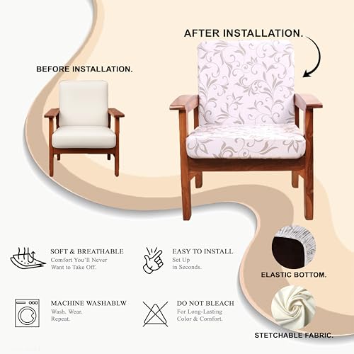 Image of BRICK HOME Stretchable /Spandex Printed Sofa Slip Cover, Pack of 10 (Suitable for 5 Seater Sofa) 24