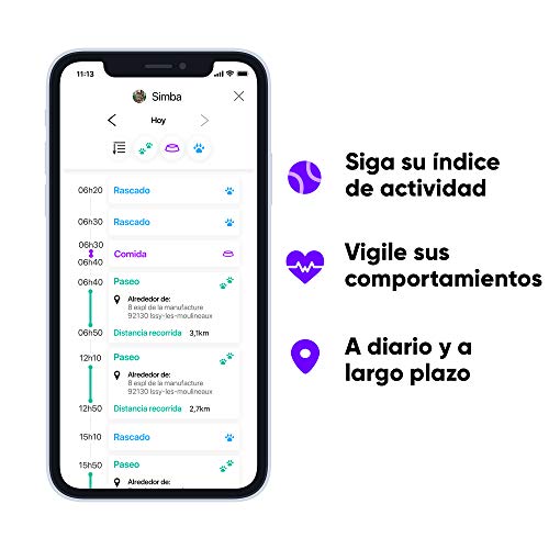 Invoxia Pet Tracker - Rastreador de GPS para gatos y perros con seguimiento de actividad, incluido ABO - Batería de larga duración - Ligero y pequeño