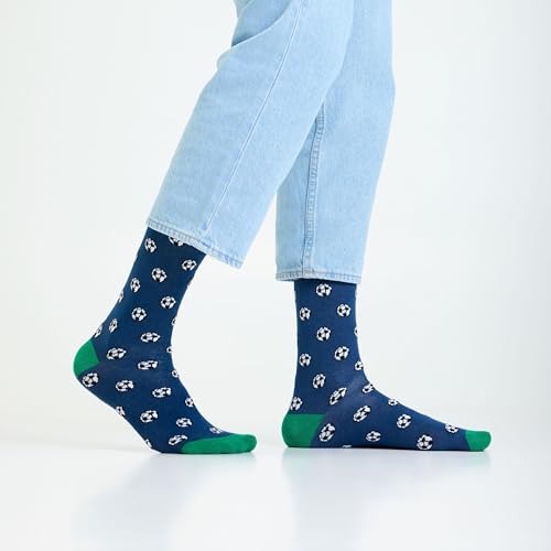 Image of Mint & Oak Long Socks For Men, Soft Cotton Calf Length Socks, Colorful Sock Gift For Men, Full Length & Odour Free, Funky Socks - Gift Box of 3