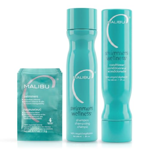 Malibu C Swimmers Wellness Shampoo and Conditioner + Hair Mask Su...