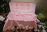 Newnak's Pet Caskets-Pet Casket White/Pink 3 Sizes -Pet Loss Burial Memorial - USA's #1 Choice for Dogs, Cats, Animals (Deluxe) (Small)