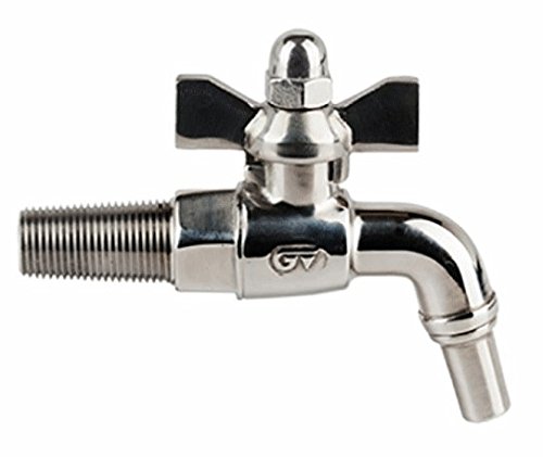GE Rubinetto Sfera Barile 1/2' Acciaio INOX. per cantina Filettatura conica