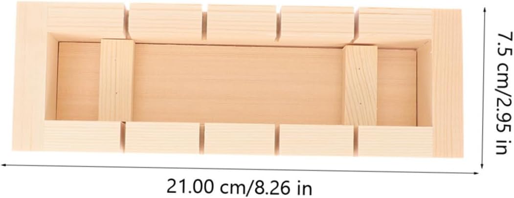 ABOOFAN 2pcs Sushi Press Maker Wooden Sushi Mold for Rice Sturdy Easy to Making Tool for Home Cooking for Japanese Cuisine