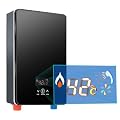Electric Tankless Water Heater 6.5kW, 220Volts - Endless On-Demand Hot Water - Save Energy Use w/LED Display Screen - Small Enough to Install Anywhere - with Hand Shower