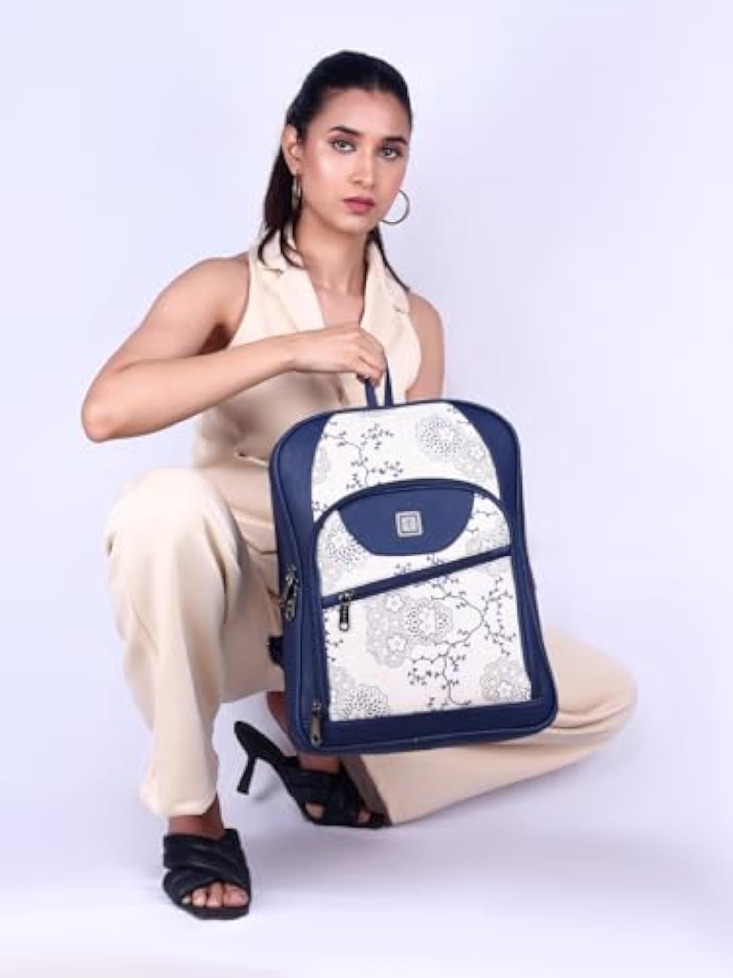 Aura Premium Designer Jute Laptop Backpack, Unisex Office & Travel