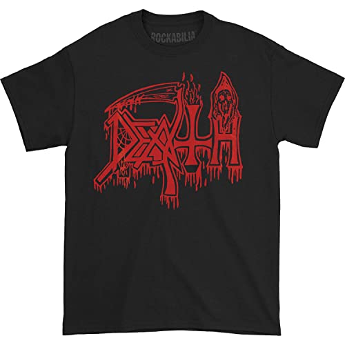Amazon.com: Death - Classic Logo T Shirt (Red on Black) (Small