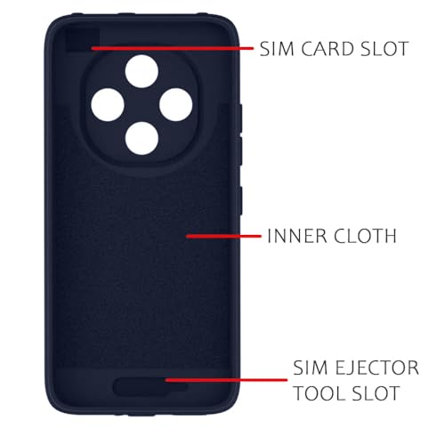 Image of Casotec Back Cover for Oppo F31 Pro 5G | MagFit Ring Design (Non-Magnetic) | Shockproof Protection | Anti-Slip Grip | Raised Camera Edges | Slim Protective Case for Oppo F31 Pro 5G (Steel Blue)