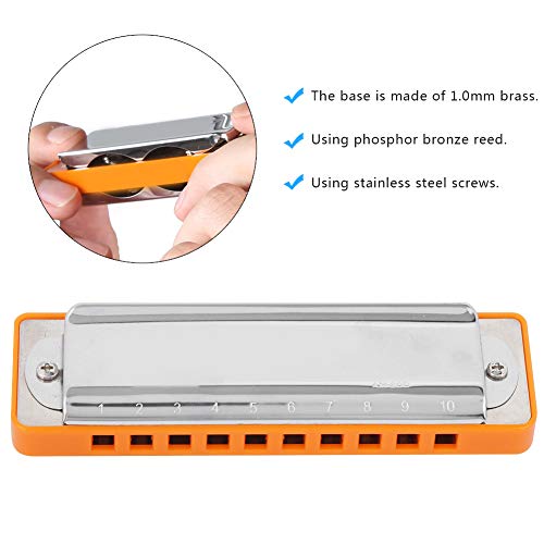 Harmonica en forme de clé de EB à 10 trous avec peigne en résine ABS pour performance professionnelle, débutants… - Les Beatles, Paul McCartney, John Lennon, RIngo Starr, George Harrison Harmonica en forme de clé de EB à 10 trous avec peigne en résine ABS pour performance professionnelle, débutants… – Image 5