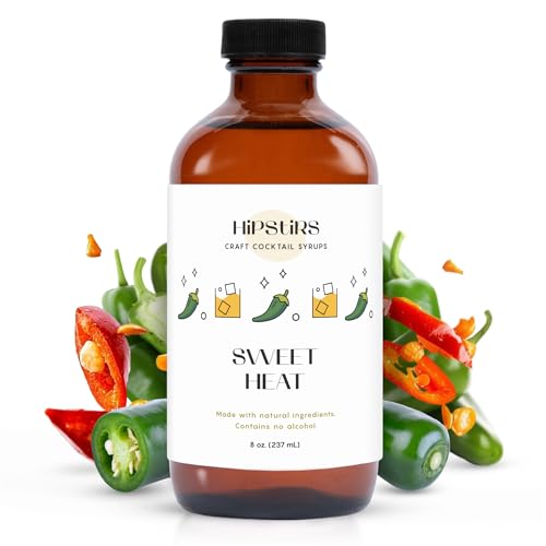 HipStirs Sweet Heat Syrup for Cocktails, Made with Natural Ingredients