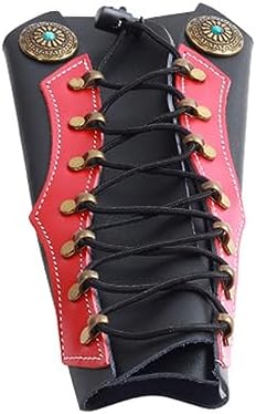 Traditional Arm Guard Finger Guard Arm Finger Hand Protector Leather Material for Outdoor Shooting Recurve Bow Unisex Archery Protective Gear