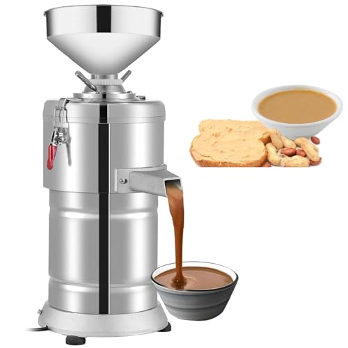 Molinillo eléctrico comercial de nueces para mantequilla de maní, 1100 W, 100 mm, 15 kg/h, apto para el hogar, cocina y uso comercial