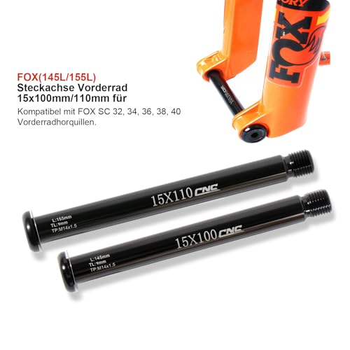 Axe de fourche 15x100 mm pour Fox, axe traversant avant VTT - 2
