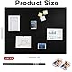 Pinnwand Groß 120x90cm Pinnwand Filz Selbstklebend mit 90 Reißzwecken, 12 Stück 9mm Dick Pinwand,Vision Board für Fotos, Notiz Memoboard für Zuhause Küche Büro Schule, Schwarz