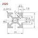 GooEquip Systemprofil Aluminium Profil 4 Stück 1000mm 2020 T Typ Europäische Norm 20x20 Aluminiumprofil Extrusions Linearschiene für 3D-Drucker und CNC-DIY-Lasergravurmaschine