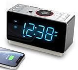 Alarm Clock Radio with Bluetooth Speaker, Digital FM Radio, Dual Alarm with Snooze, Large LED Display, Dimmer Control, USB Charging Output and Night Light iTOMA CKS708