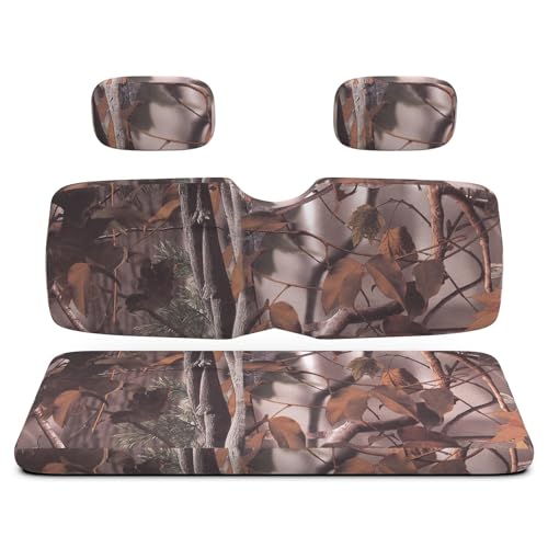 KEMIMOTO UTV Seat Covers Waterproof 1680D Compatible with Ranger 500 700 800 2002-2008 Camo Bench Seat Cover with Durable Fabric and Waterproof PVC CoatingParts Accessories