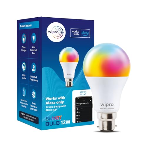 Wipro Alexa 12W Smart Bulb | Works with Alexa only | Simple Set U...