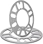 Wheel Accessories Parts Set of 2 Universal Wheel Spacers Fit 4 or 5 Lugs Hub P.C.D. 100MM to 120MM (4x100, 5x100, 5x105, 5x110, 5x114.3, 5x112, 5x120).