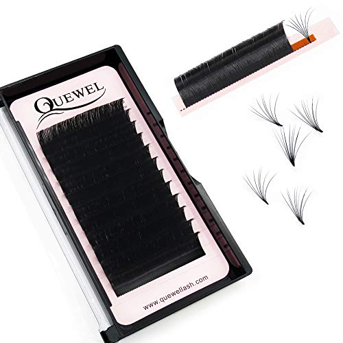 Volume Lash Extensions Thickness 0.05mm D Curl 16mm Rapid Blooming Easy Fan Mink Black|Thickness 0.05/0.07/0.10/0.12mm C/D Curl Length Single 8-18mm Mix 8-15mm| (0.05-D-16mm)