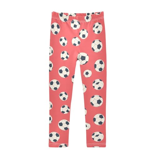 Soccer Girls Leggings,Workout Leggings for Girls Toddler Athletic Legging Size for 3-10T
