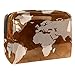 Produktbild Kosmetiktasche mit Weltkarte der Weltkugel und großem Kulturbeutel, praktischer Make-up-Tasche, Handgelenk-Organizer