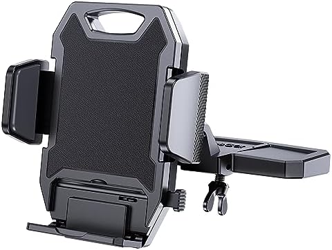 APPS2Car Sturdy CD Slot Phone Mount with One Hand Operation Design, Hands-Free Car Phone Holder Universally Compatible with All iPhone & Android Cell Phones, for Smartphone Mobile (Faux Leather)