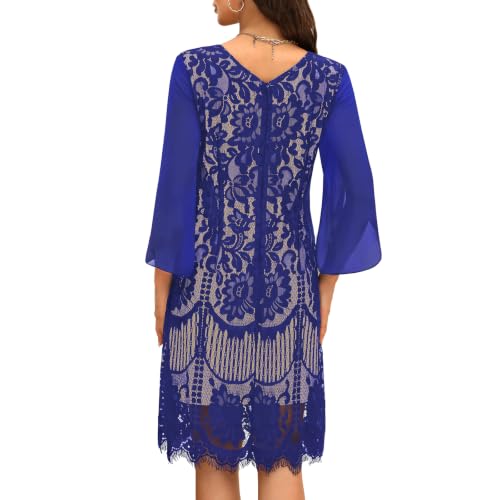 Image of COOAN Wedding Guest Cocktail & Formal Dresses for Women - Lace Sequin Dress