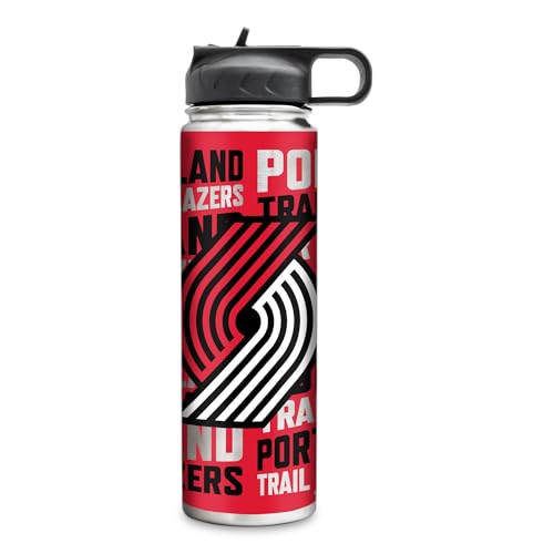 Rico Industries NBA Basketball Portland Trail Blazers 22oz Stainless Steel Tumbler with Lid - Great For Coffee, Tea, Water or Cocktails