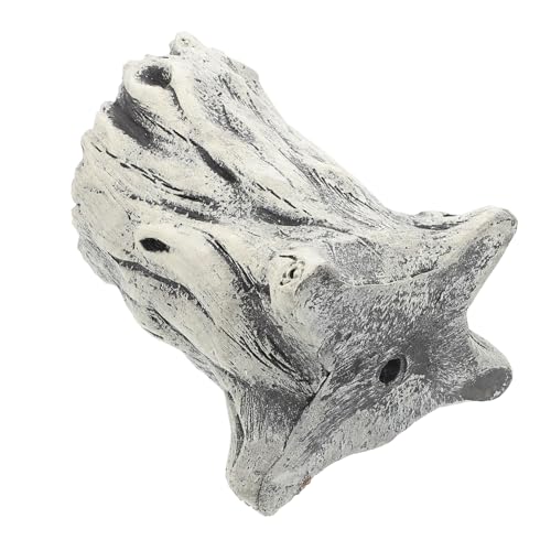 GOOHOCHY Maceta Suculenta, Decoración del Hogar, Maceta Realista con Forma De Tocón, Maceta Decorativa De Escritorio, Maceta Pequeña, Adorno De Maceta De Cemento