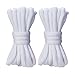 140 cm günstig Kaufen-BupiMufi 2 Paare - Gute Qualität Starke Schnürsenkel [9 mm Breit] Polyester Schuhbänder Ersatz für Turnschuhe, Sportschuhe, Laufschuhe 140cm Weiss
